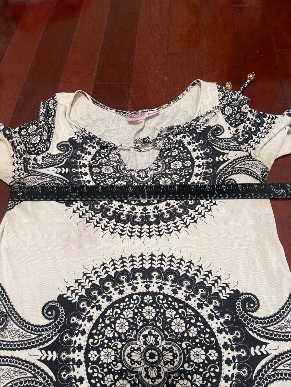 Juicy Couture Silk Blend Medallion Paisley Tunic Dress Medium - Picture 11 of 12